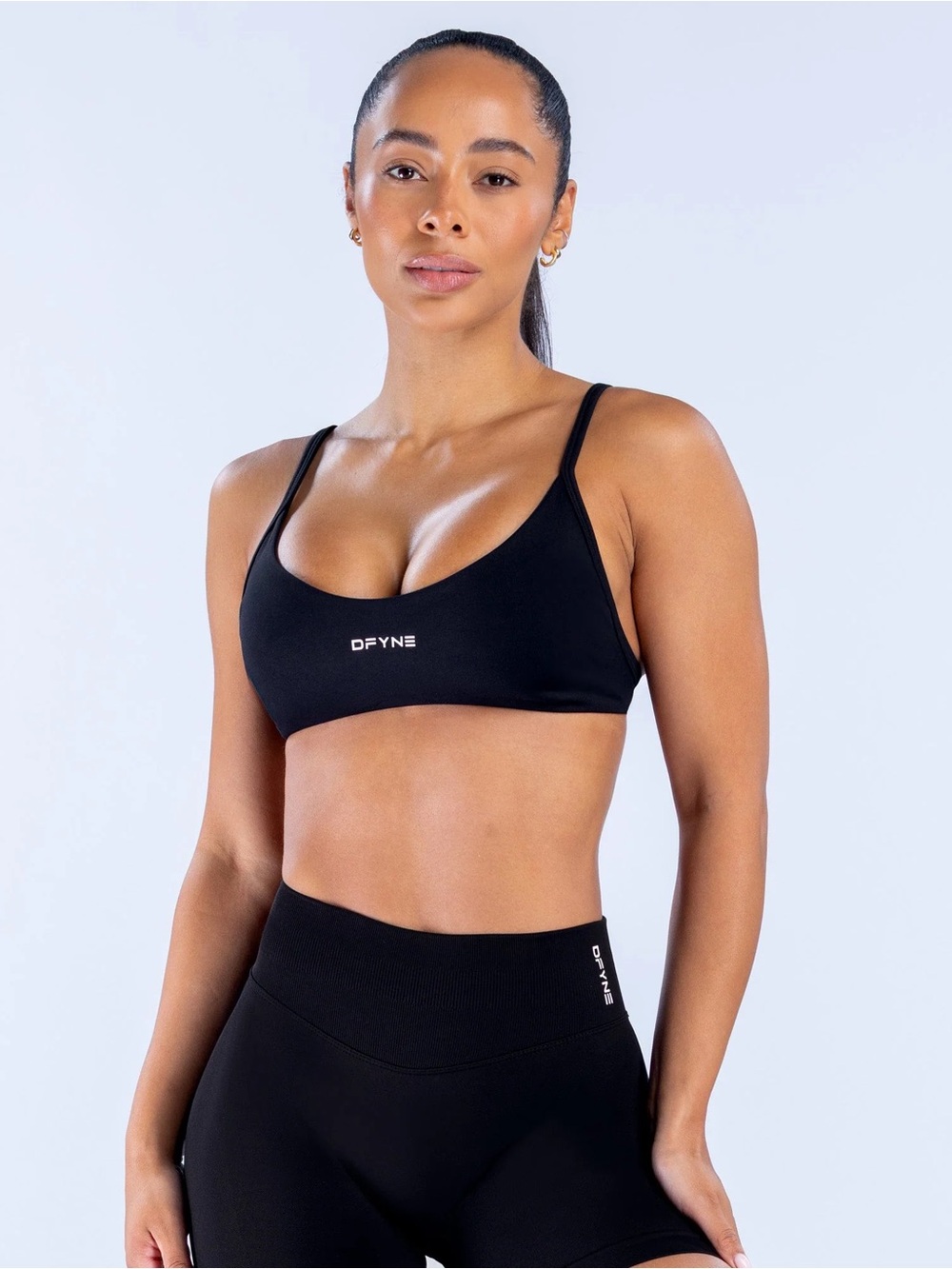 Impact scoop neck bra - MIDNIGHT BLACK